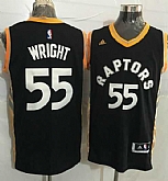 Toronto Raptors #55 Delon Wright Black Gold Stitched NBA Jersey,baseball caps,new era cap wholesale,wholesale hats